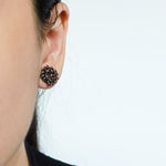 Ariel Stud Earrings in Umber Model