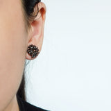 Ariel Stud Earrings in Umber Model