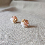 Ariel Trio Stud Earrings in Champagne Pink Single