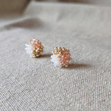 Ariel Trio Stud Earrings in Champagne Pink Single