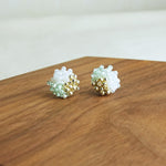 Ariel Trio Stud Earrings in Mint Green Display