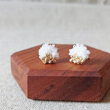 Ariel Two Ninths Stud Earrings Display Front