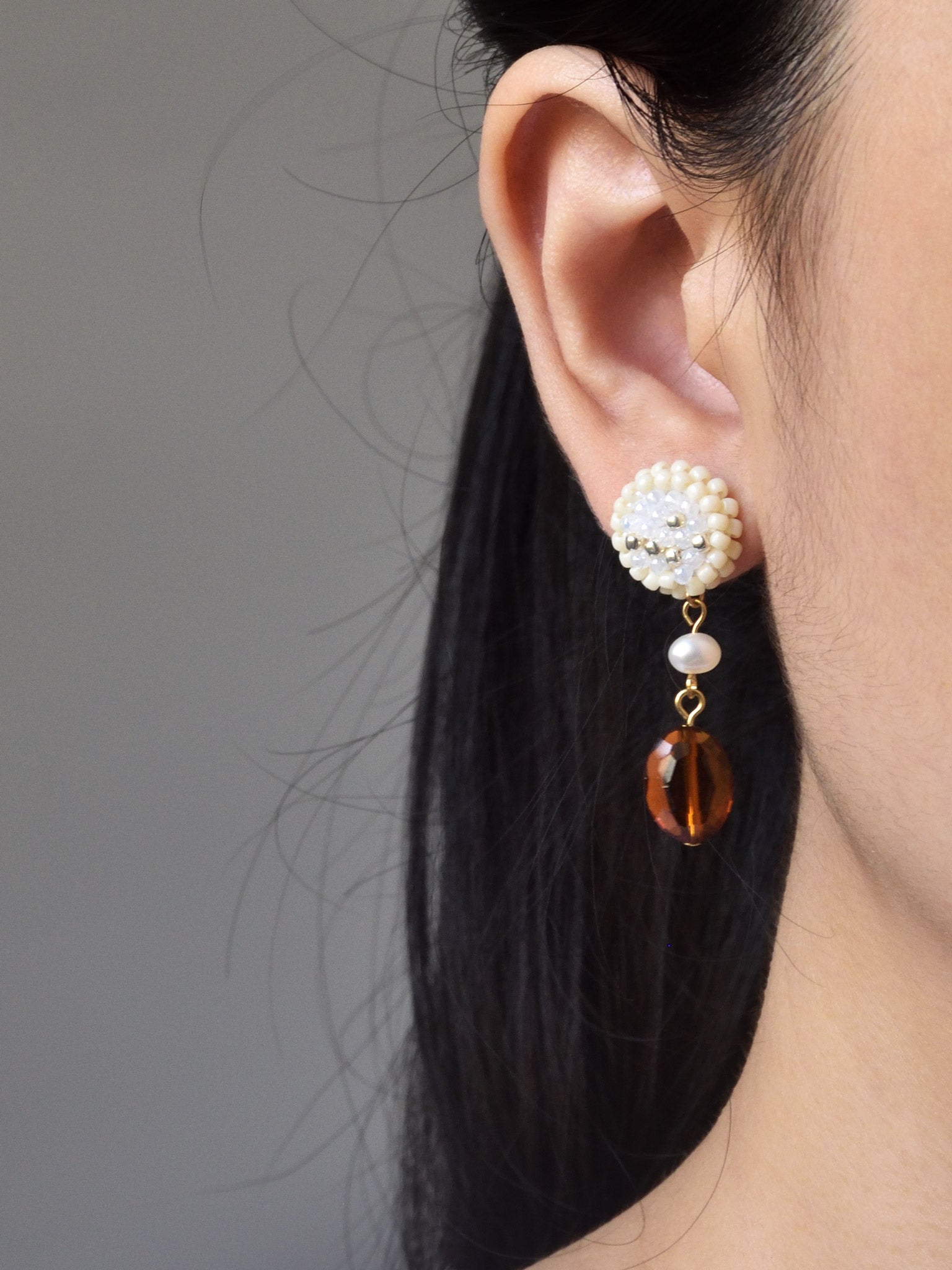 Blanche Rio Earrings Model Left