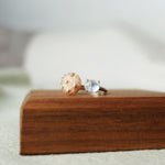 Blush Pink Petite Moonstone Open Ring I Display