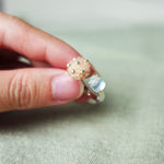 Blush Pink Petite Moonstone Open Ring I Held