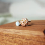 Blush Pink Petite Moonstone Open Ring II Display 1