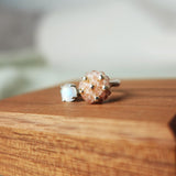 Blush Pink Petite Moonstone Open Ring II Display 1