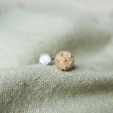 Blush Pink Petite Moonstone Open Ring II Front
