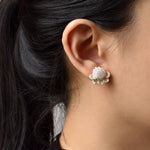 Beads Crochet Coneflower Studs with Model