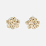 Beads Crochet Coneflower Pepper Studs in Ivory Primary