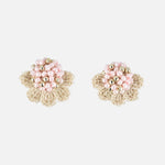 Beads Crochet Coneflower Pepper Studs in Pink Primary