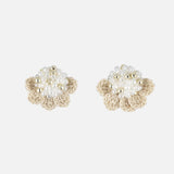 Beads Crochet Coneflower Pepper Studs in White