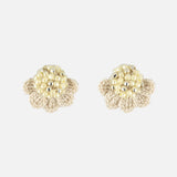Beads Crochet Coneflower Pepper Studs in Yellow Primary