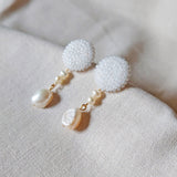 Calypso Dangle Earrings in White Right