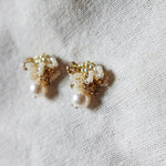Camellia Mariota Bicolor Earrings in Caramel Brown Right