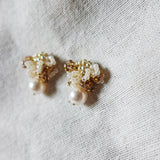 Camellia Mariota Bicolor Earrings in Caramel Brown Right