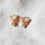 Camellia Mariota Bicolor Earrings in Strawberry Red Right