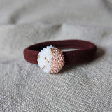Cara Hair Tie in Champagne Pink Side