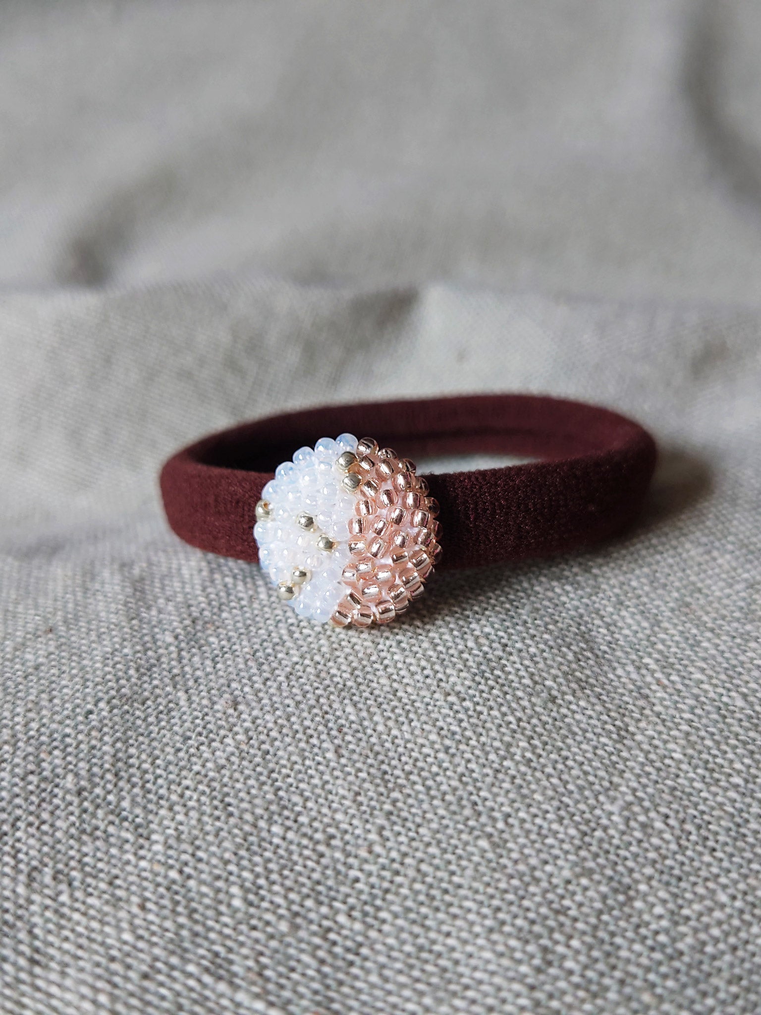 Cara Hair Tie in Champagne Pink Side