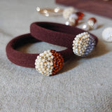 Cara Hair Tie in Dark Amber Group