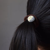 Cara Hair Tie in Grey Model