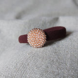 Champagne Pink Hair Tie Front