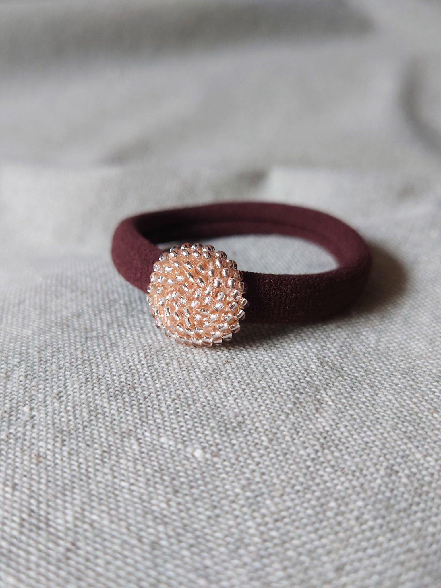 Champagne Pink Hair Tie Right
