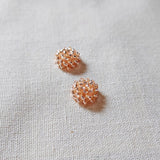 Champagne Pink Stud Earrings Top