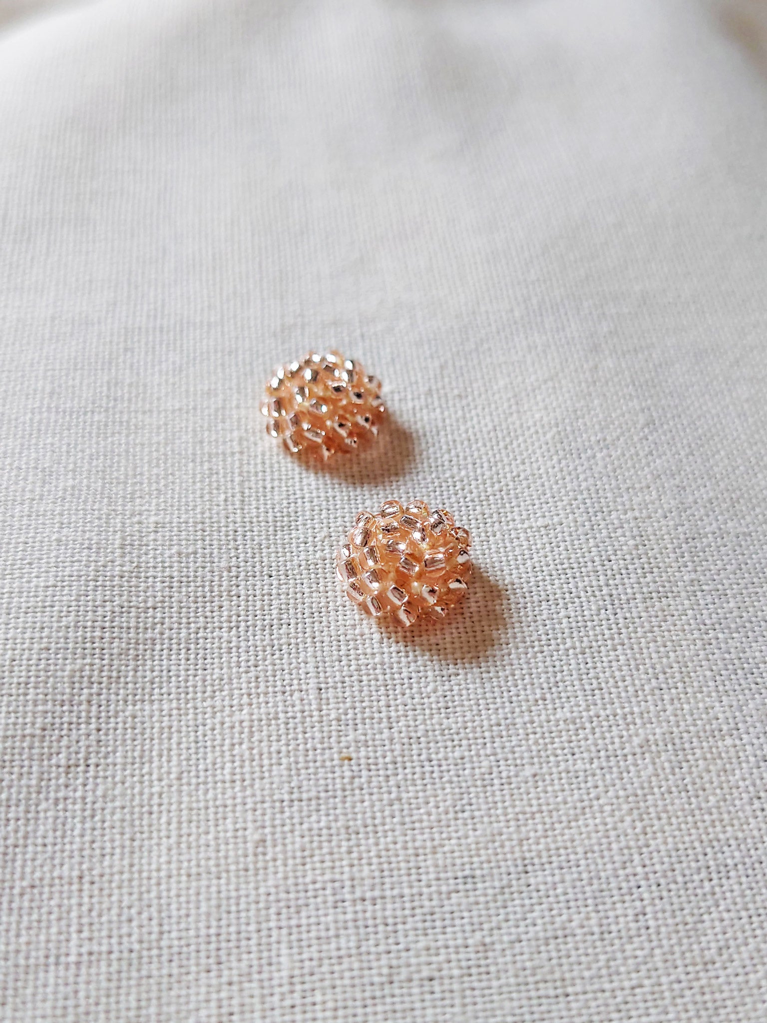 Champagne Pink Stud Earrings Top