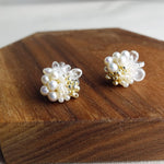 Diana Stud Earrings in Gold Display Front