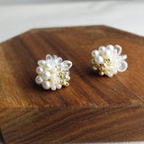 Diana Stud Earrings in Gold Display Front