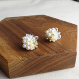 Diana Stud Earrings in Gold Display Left