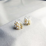 Diana Stud Earrings in Gold Left