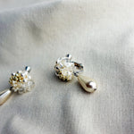 Diana Teardrop Mariota Clip-on Earrings in Ivory Back