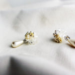 Diana Teardrop Mariota Clip-on Earrings in Ivory Left