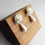 Diana Teardrop Mariota Earrings in Ivory Displaty Zoom