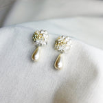 Diana Teardrop Mariota Earrings in Ivory Right