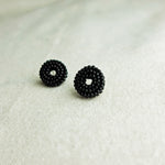 Donut Stud Earrings in Black Right