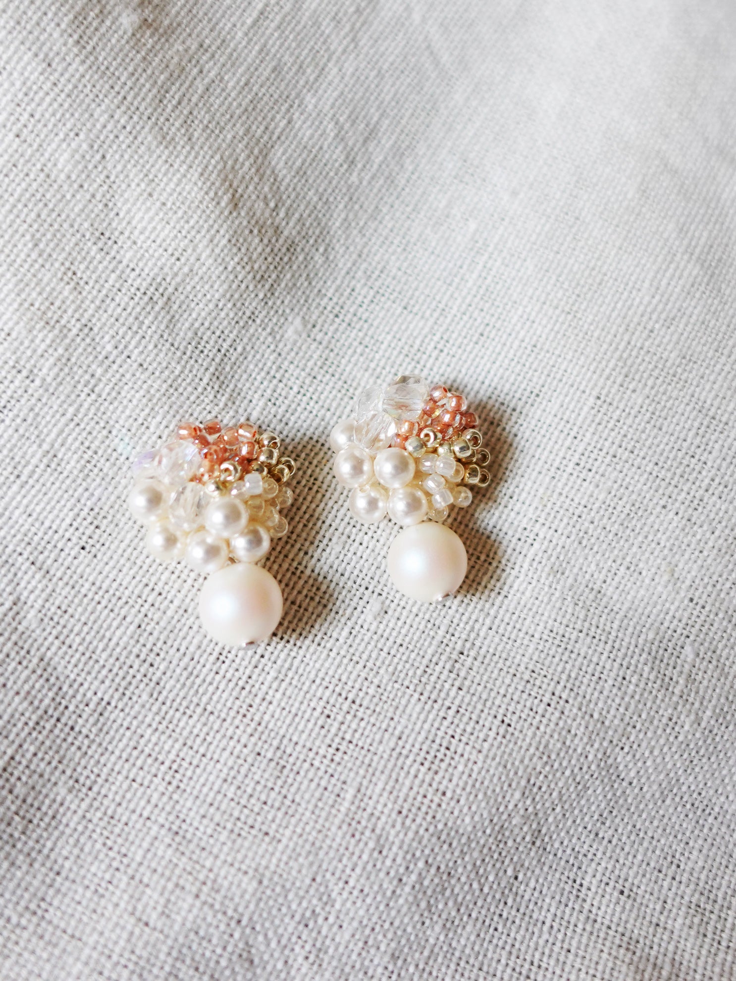 Fantasia Mariota Drop Earrings in Strawberry Red Front