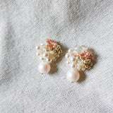 Fantasia Mariota Drop Earrings in Strawberry Red Left
