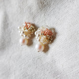 Fantasia Mariota Drop Earrings in Strawberry Red Side