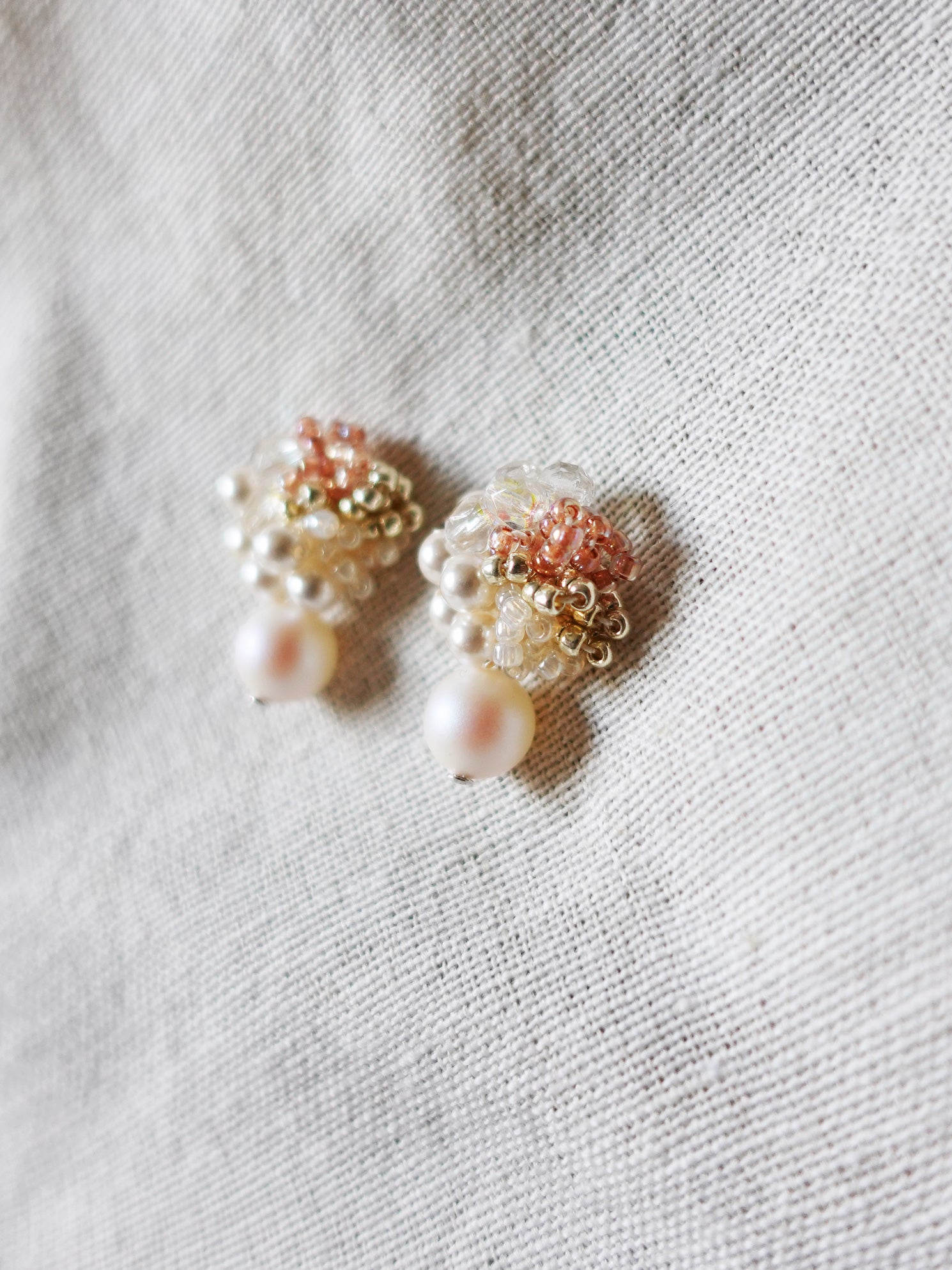 Fantasia Mariota Drop Earrings in Strawberry Red Side
