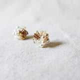 Fantasia Stud Earrings in Caramel Brown Right 2