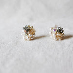 Fantasia Stud Earrings in Diamond Black Left