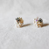 Fantasia Stud Earrings in Diamond Black Left