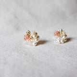 Fantasia Stud Earrings in Strawberry Red Left 2