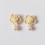 Floral Mariota Earrings in Yellow Front