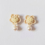 Floral Mariota Earrings in Yellow Front
