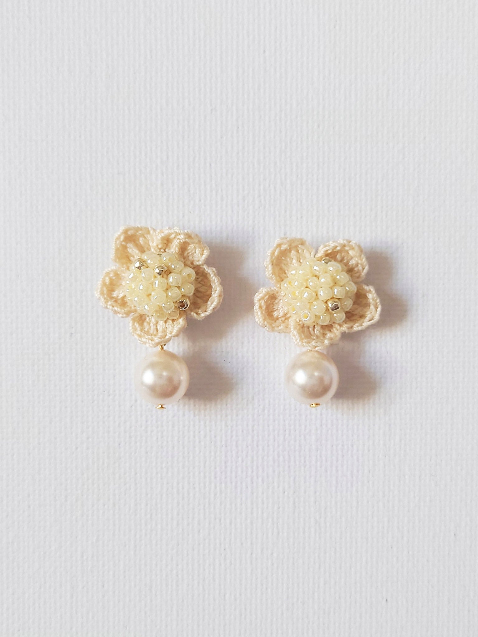 Floral Mariota Earrings in Yellow Front
