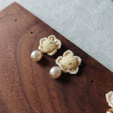 Floral Mariota Earrings in Yellow Top